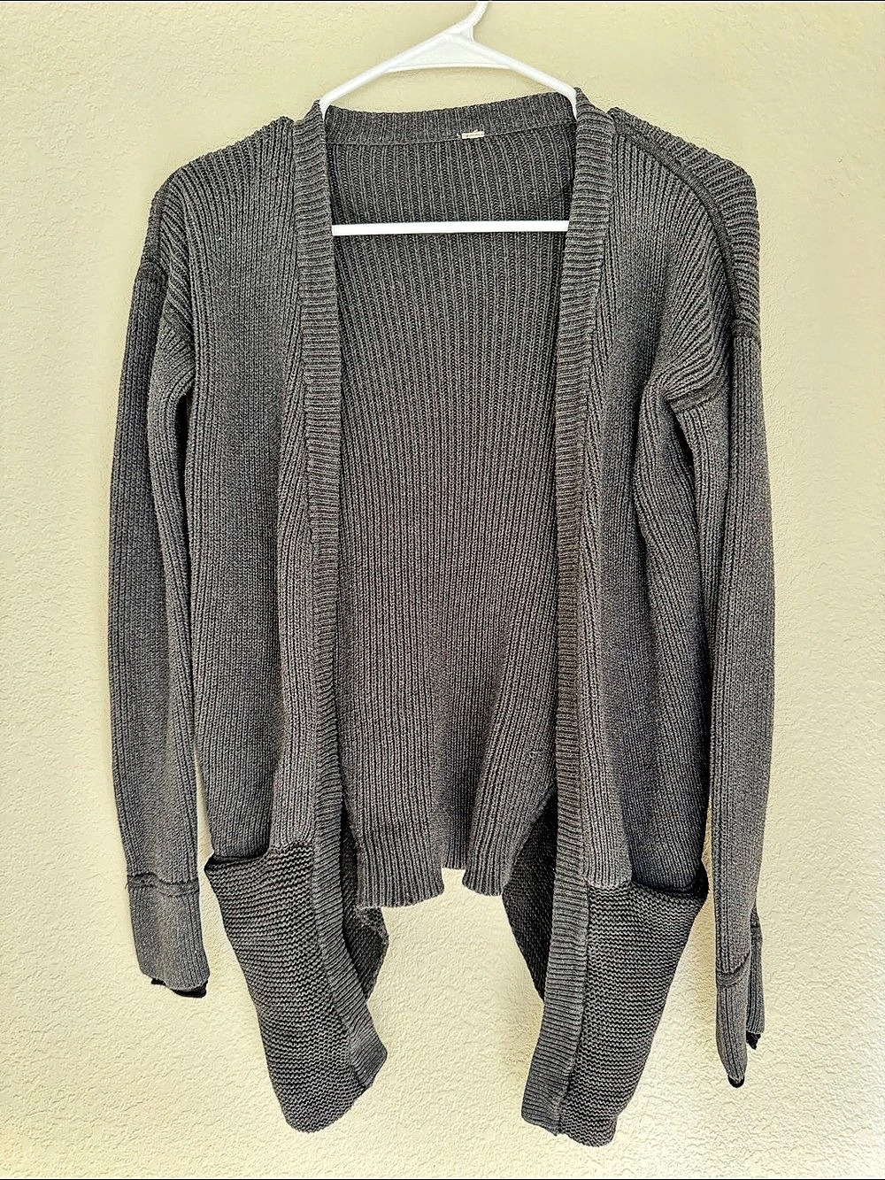 Vintage Lululemon Gray Knit Draped Cardigan size 2
